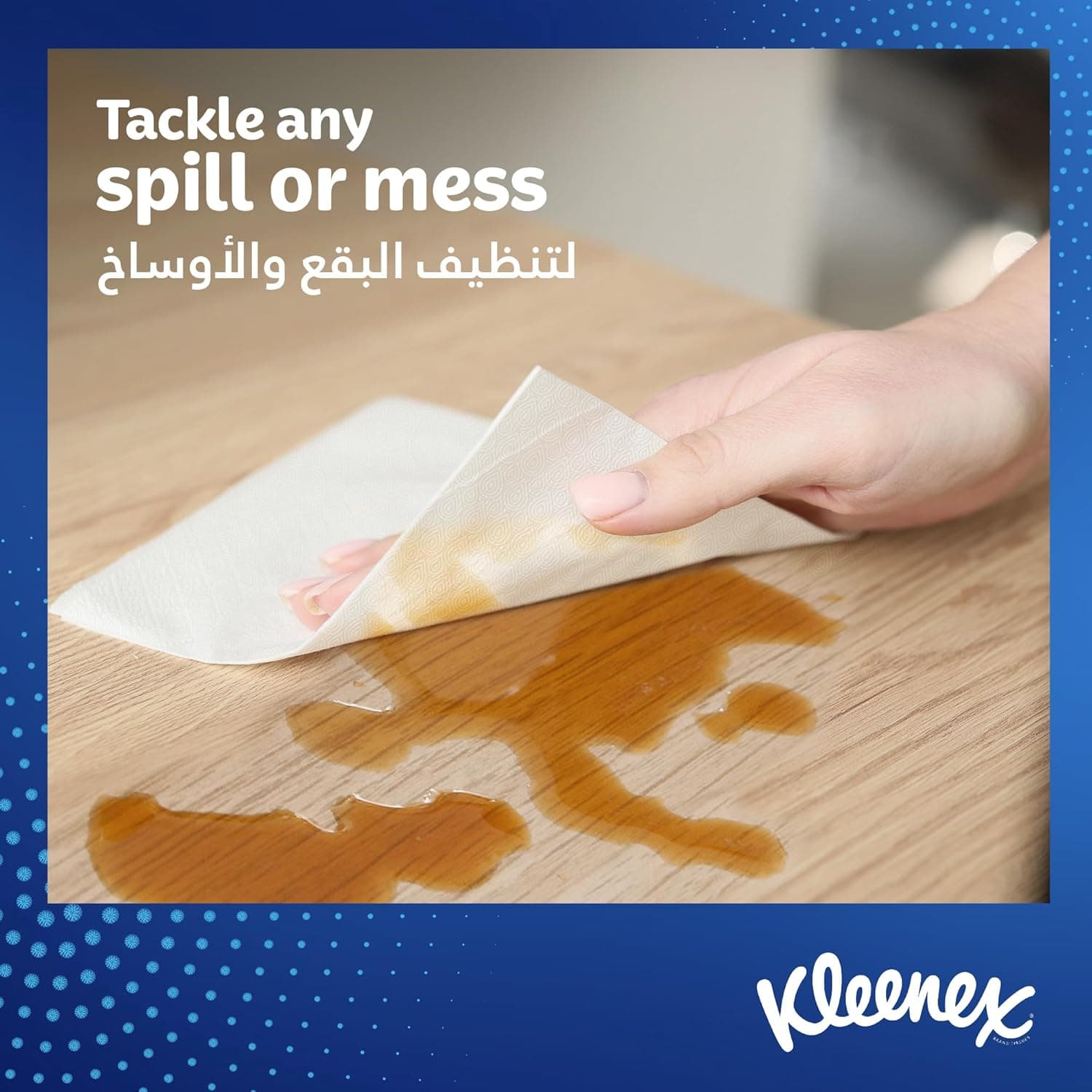 Kleenex Multi Purpose Kitchen Tissue Paper Towel, 2 PLY, 1 Roll x 90 Sheets, Absorbent Towels for all Surfaces - 3