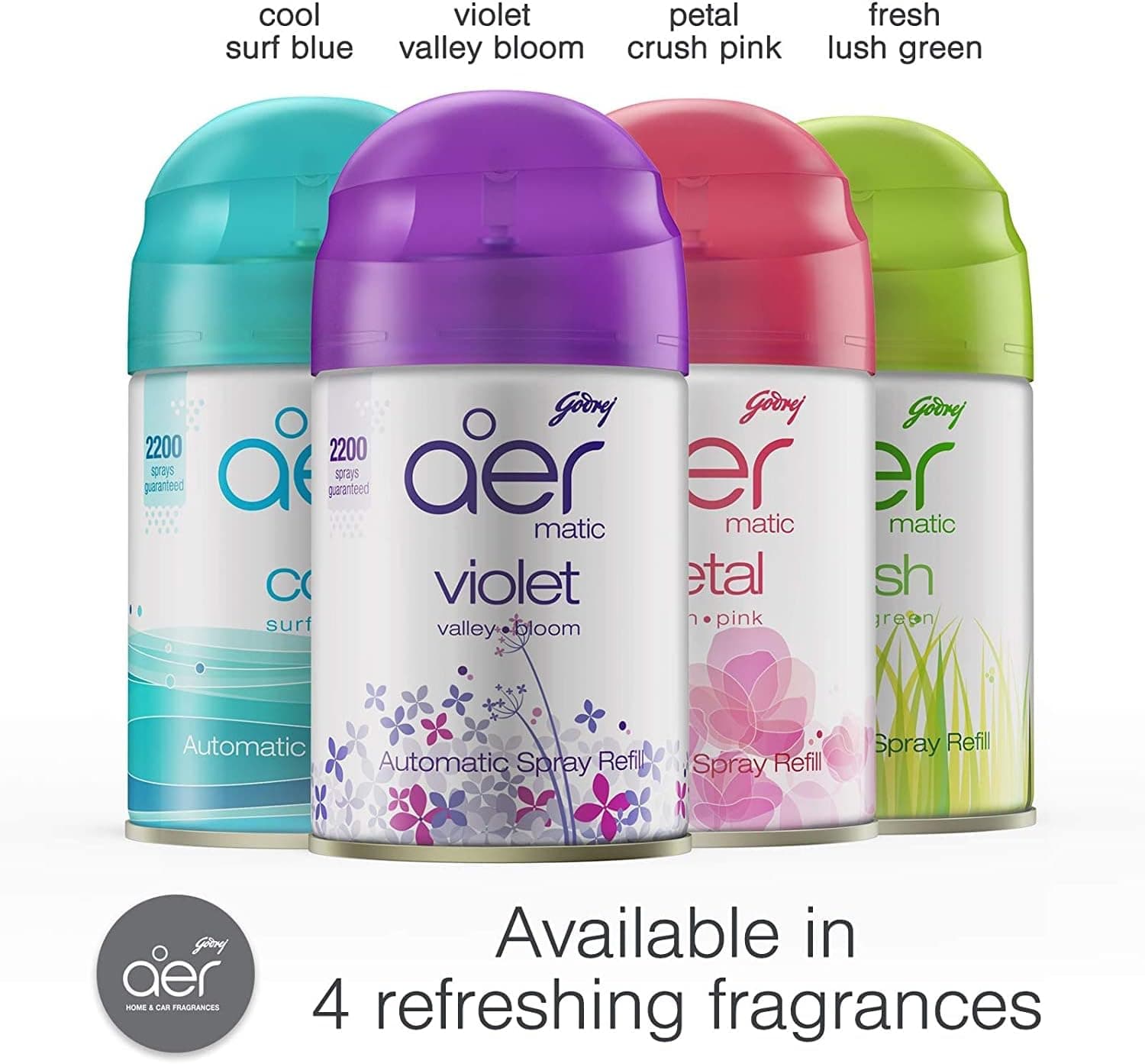 Godrej Aer Matic, Automatic Air Freshener Refill Pack - Petal Crush Pink (225 ml), Fghkarpox010 - 5