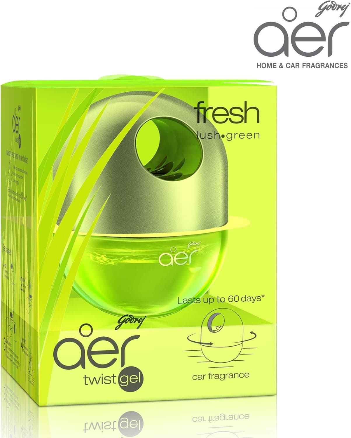 Godrej Aer Twist, Car Air Freshener - Fresh LUSh Green (45G), Twist_FreshlUShgreen - 2