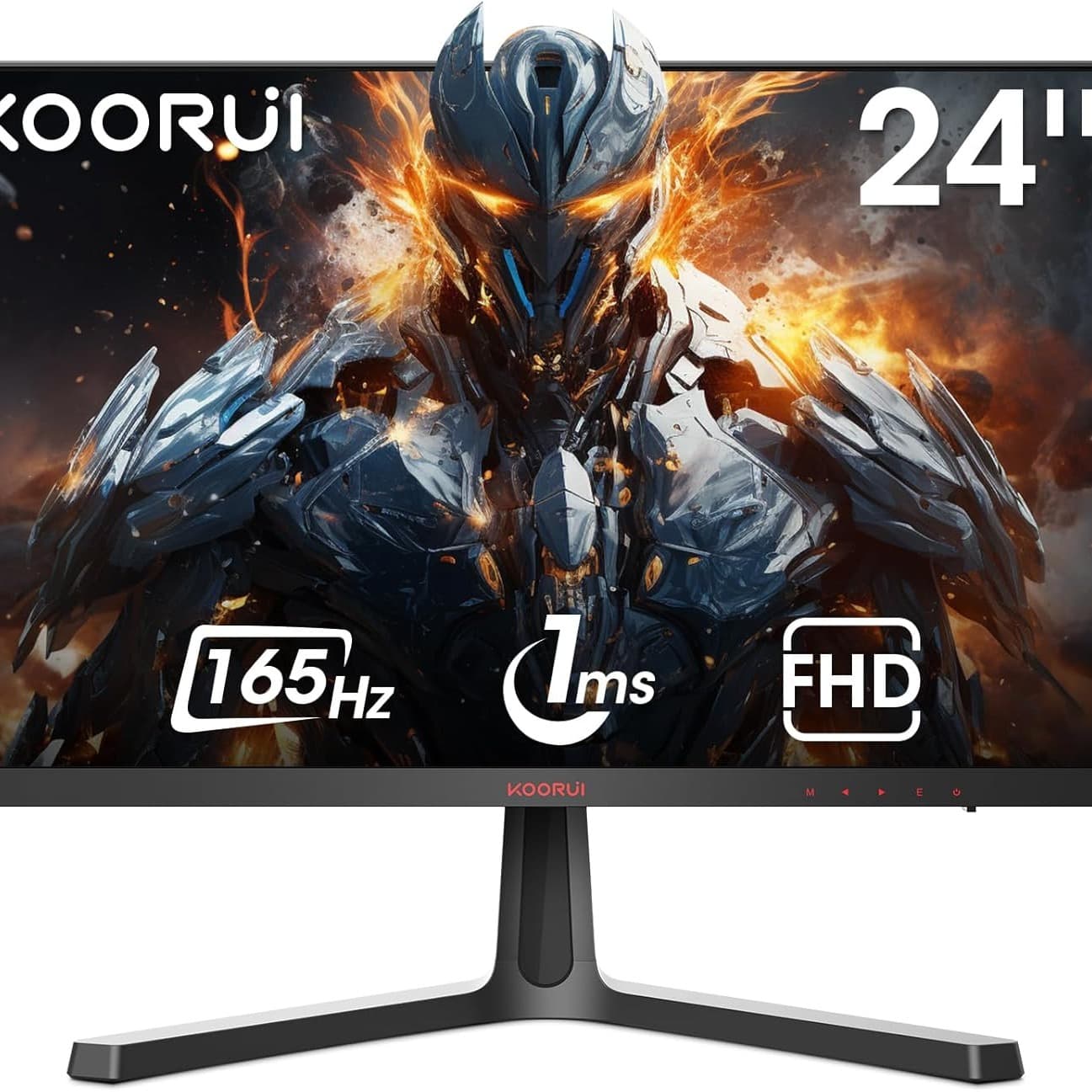 KOORUI 24 Inch Computer Monitor - FHD 1080P Gaming Monitor 165Hz VA 1ms, AdaptiveSync Technology, Ultra-Thin LED Monitor,HDMI X2 / DP, VESA Compatible, Tilt Adjustable, Eye Care - 24E4 - Black