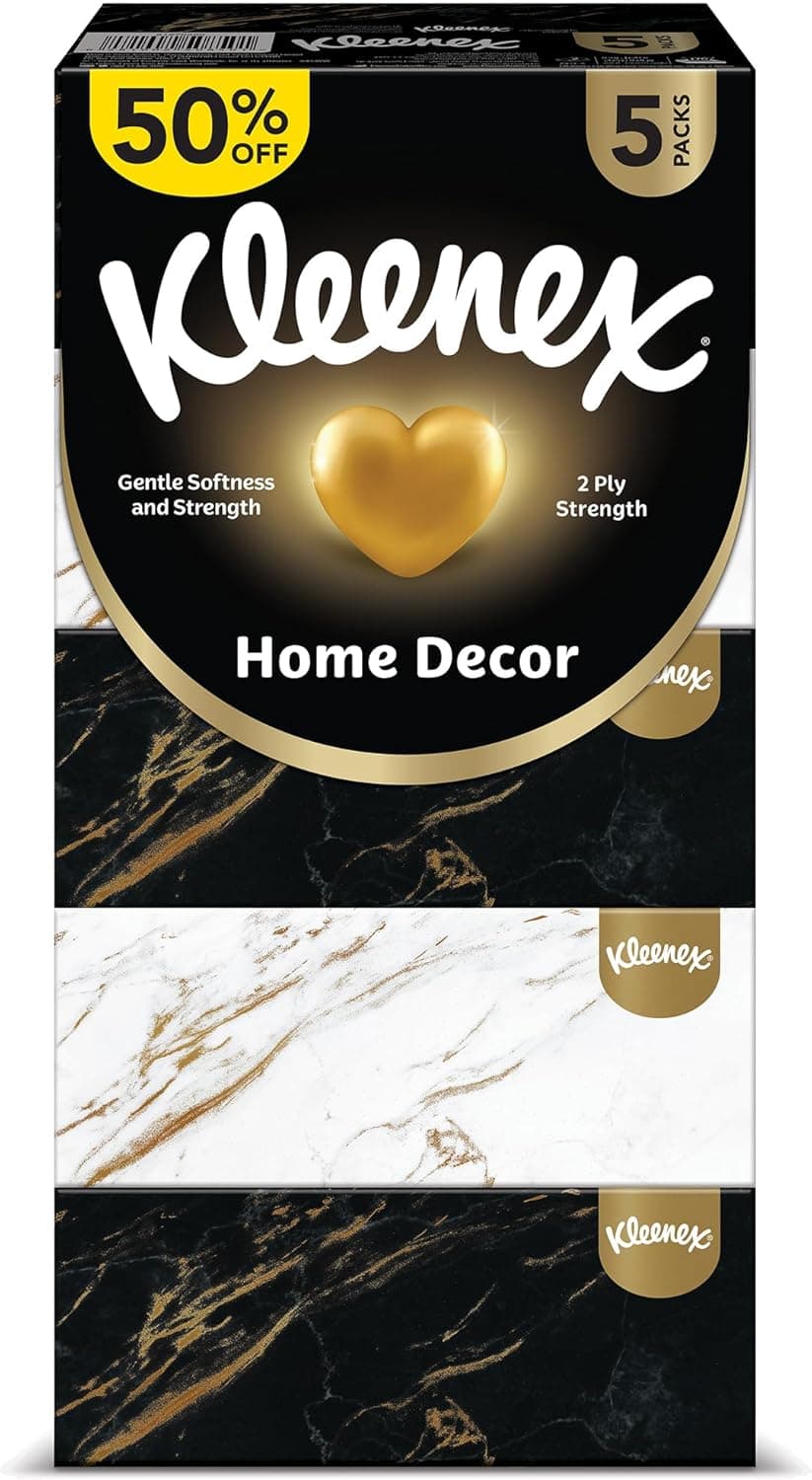 Kleenex Natural Collections Facial Tissue - Pack of 5 Boxes, 170 Sheets x 2 Ply (50% OFF) - 2