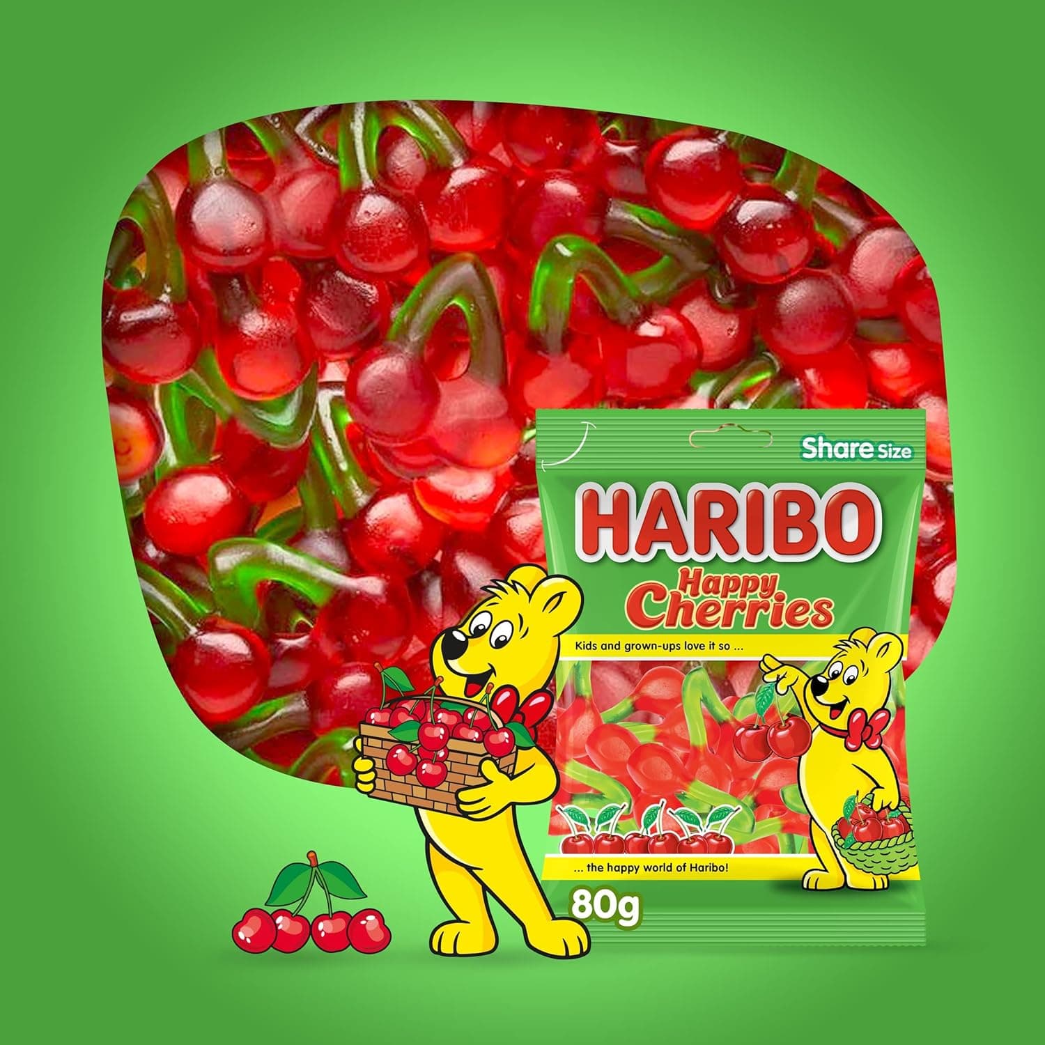 HARIBO HAPPY CHERRIES 24X80GM - 3