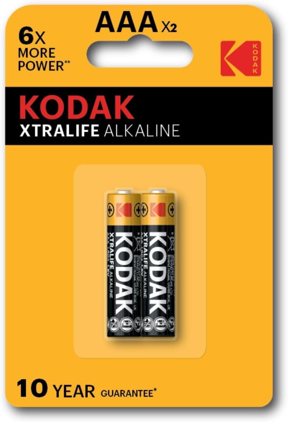 KODAK | AAA Batteries | Triple A | Disposable Household | Alkaline 1.5V | 2 Pack - 1