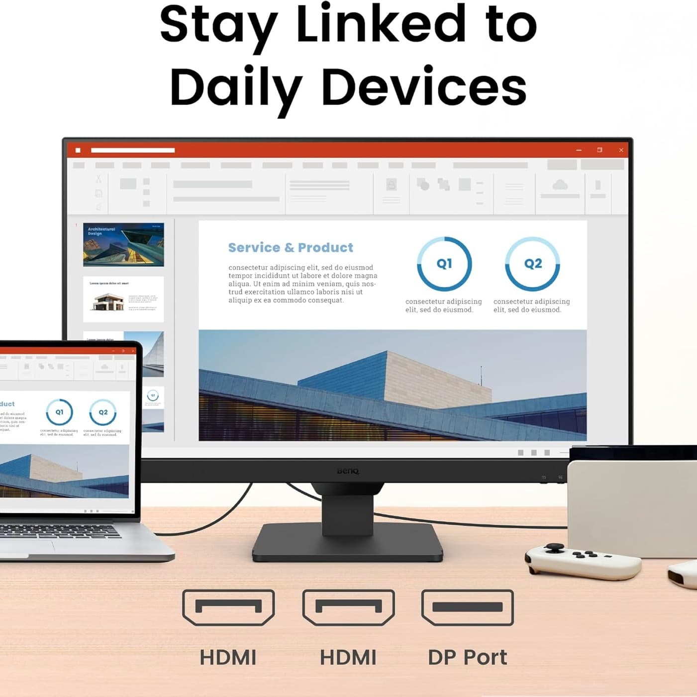 BenQ GW2790Q 27” 2K QHD 100Hz IPS Eye-Care Monitor, HDMI, DP, 2560×1440, Ultra Slim Bezel, Eyesafe, VESA MediaSync, Brightness Intelligence Tech (B.I. Gen2), Low Blue Light+, Eye-CareU [2025 LAUNCH]  - 5