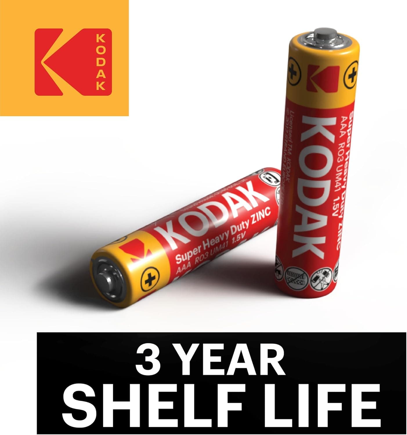 KODAK Super Heavy Duty | AAA Batteries | Triple A | Disposable Household | Carbon Zinc | 1.5V | 12 Blister Pack - 7