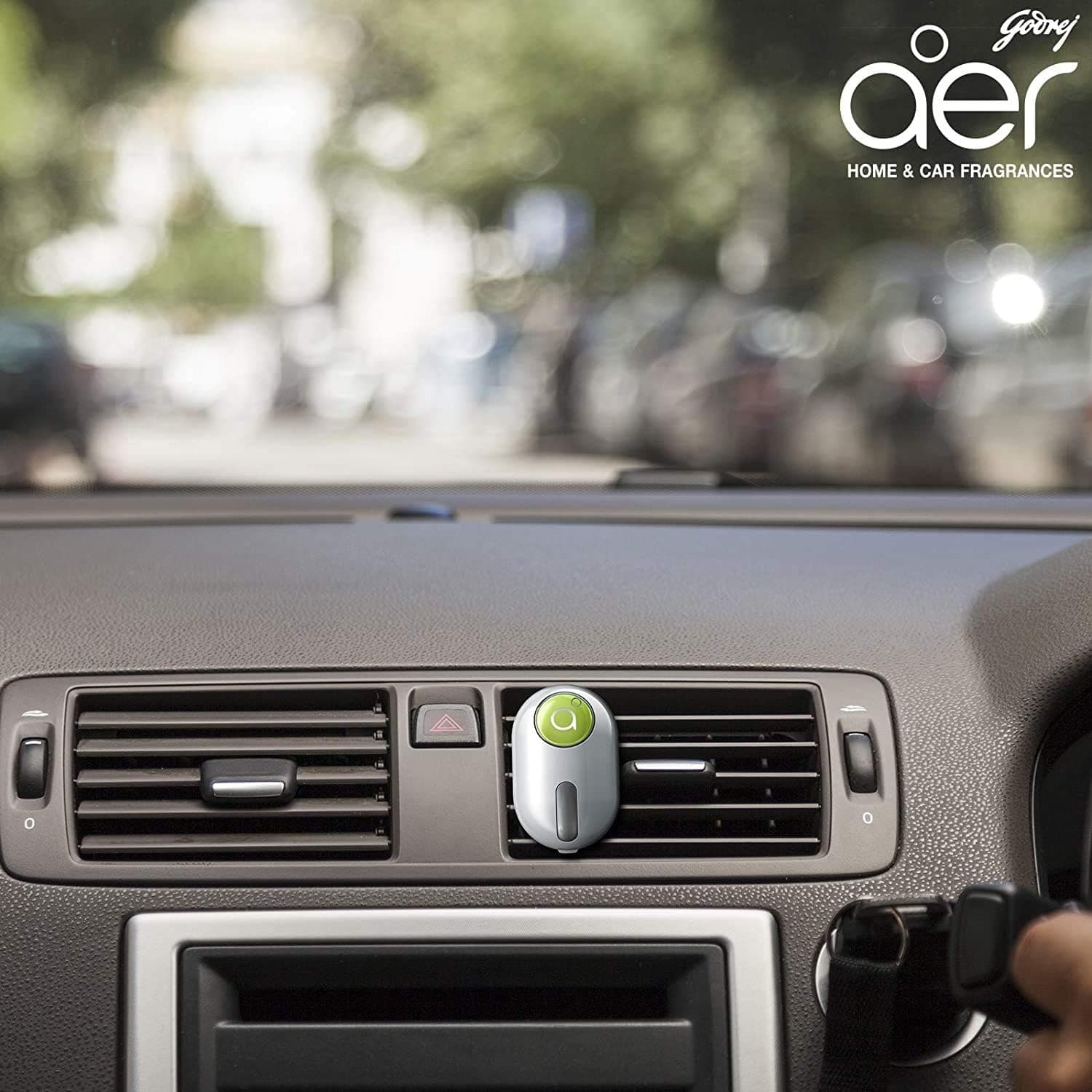 Godrej Aer Click, Car Vent Air Freshener Kit - Fresh Lush Green (10G) - 8