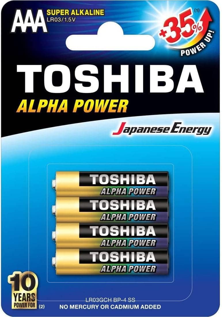 TOSHIBA ALPHA POWER AAA - 4 BATTERY PACK - 1