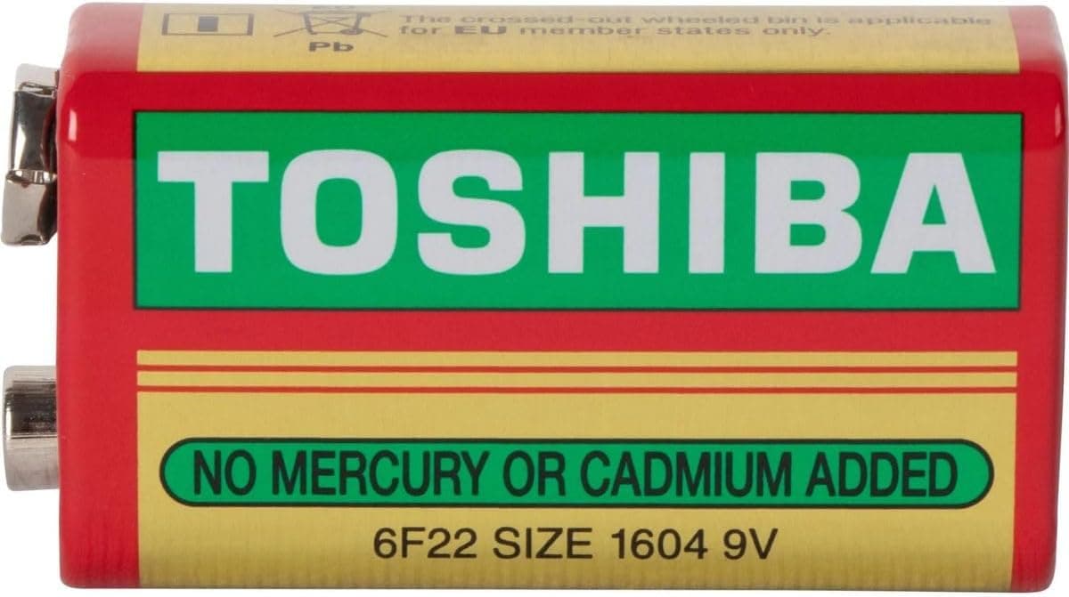 TOSHIBA Heavy Duty Zinc Carbon Battery – Ideal for Low Power Consumption Devices, 9V, Pack of 1 - 5