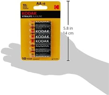 KODAK | AA Batteries | Double A | Disposable Household Alkaline | 1.5V | 6 Pack - 7