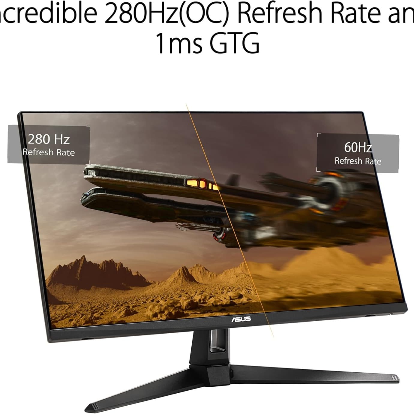 ASUS TUF Gaming VG279QM1A Gaming Monitor – 27-inch, Full HD(1920x1080), 280Hz(OC), Fast IPS, ELMB Sync, 1ms (GTG), Freesync Premium™, G-Sync compatible, Variable Overdrive, 100% sRGB, HDR - 6