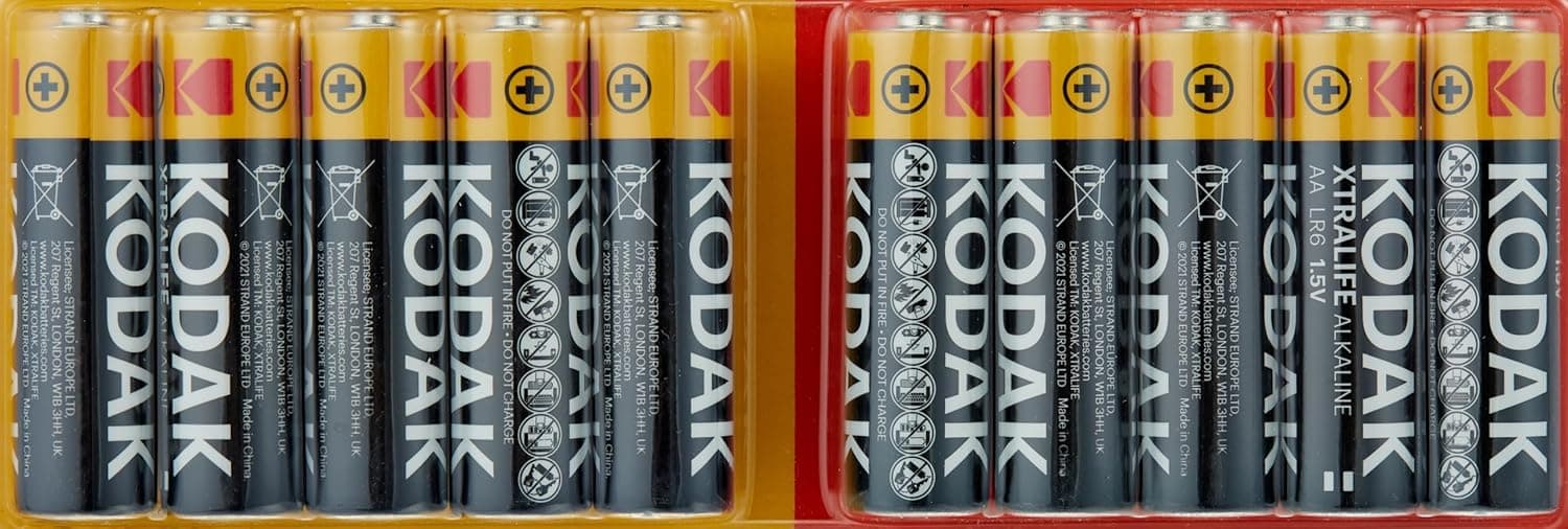 KODAK Blister Pack Pilas Alcalina Xtralife AA LR6 - Blister Pack of 5 + 5 - 8