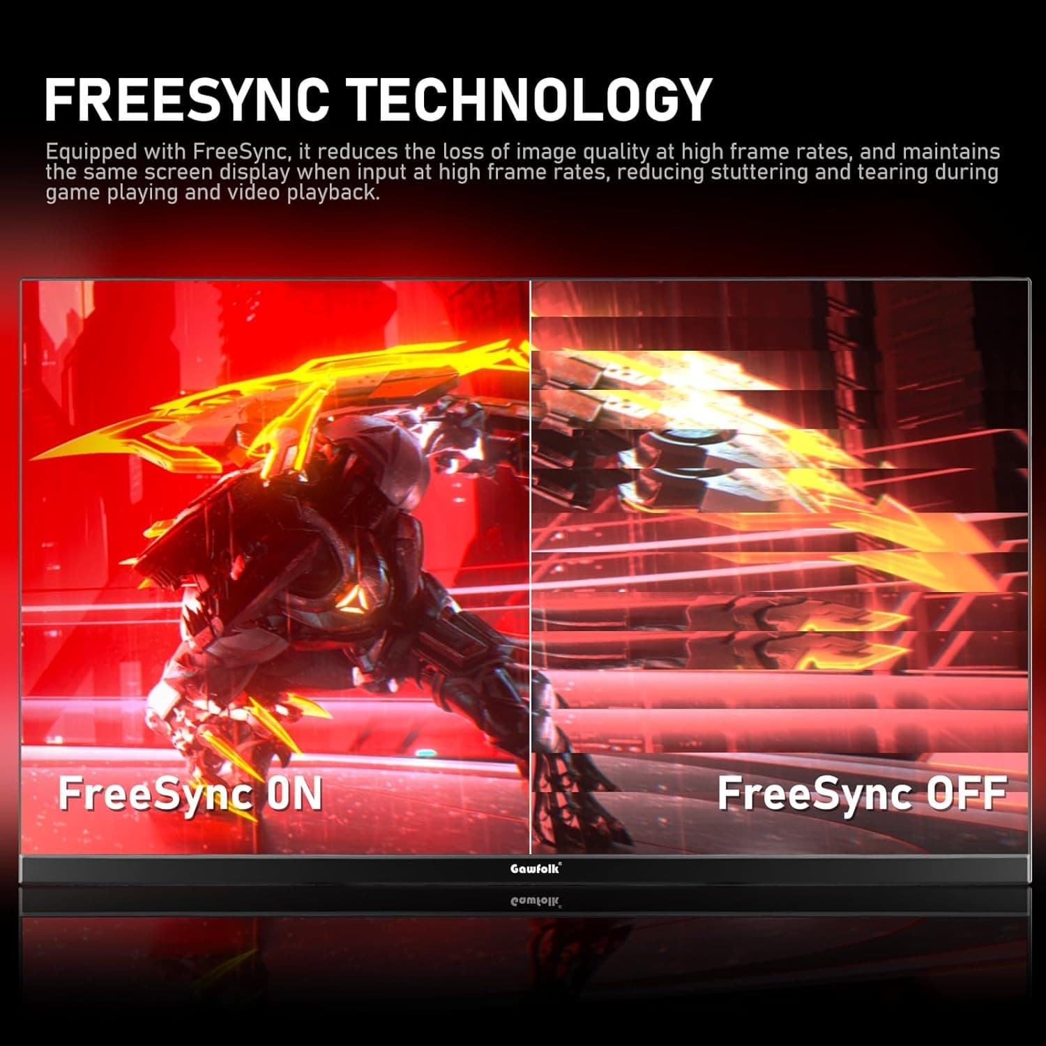 Gawfolk 24.5 Inch Monitor 200Hz Gaming Monitor IPS FHD Computer Display Screen 1080P(1920 * 1080) FreeSync 99% sRGB 1ms(GTG) Suitable for gaming, home office - 3