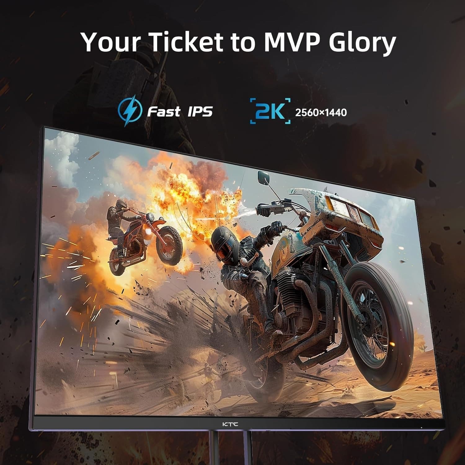 KTC 27 Inch QHD Gaming Monitor, 2K 180Hz 1ms Fast IPS Computer Monitor, HDR 1440P with Adaptive Sync, HDMI Displayport, Tilt Adjustment, VESA Compatible,H27T22C - 6