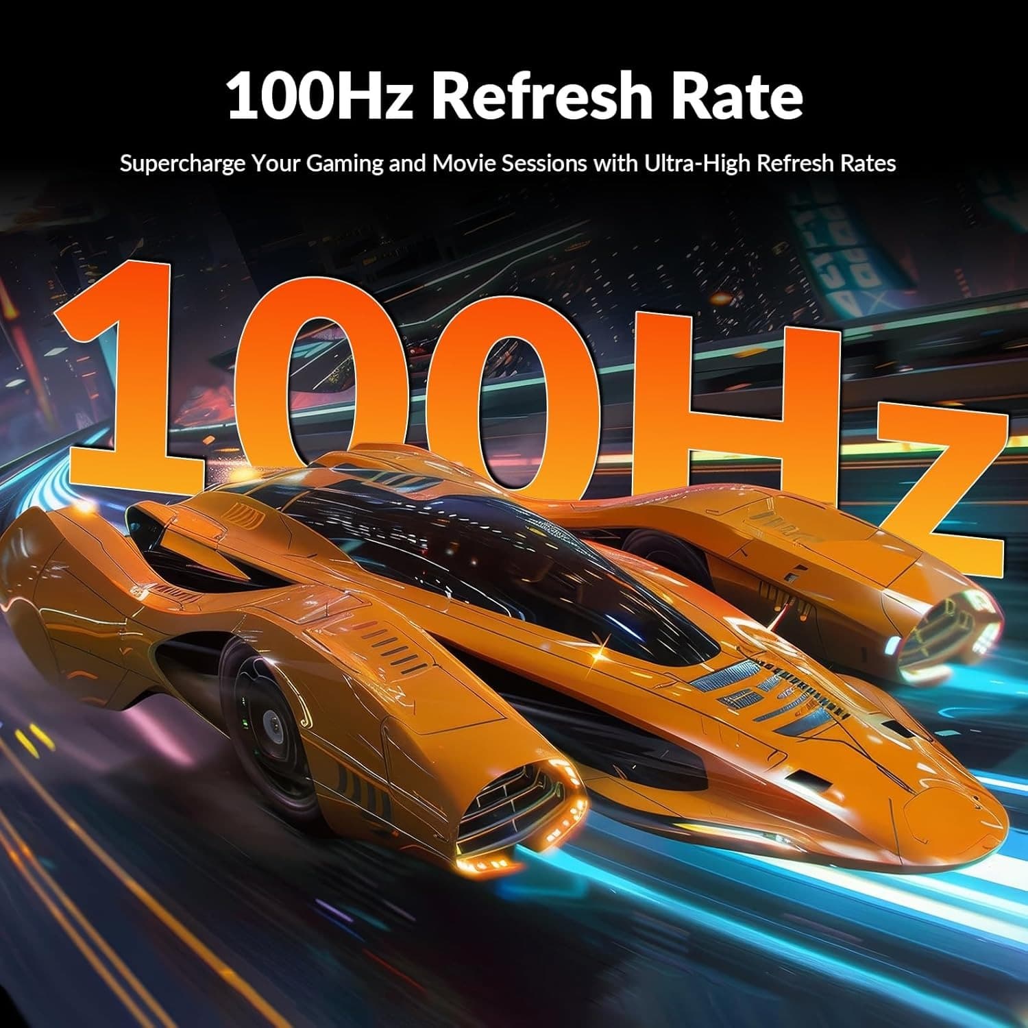 Great voell 27-Inch Gaming Monitor, 100Hz, FHD (1920x1080P), HDR, 99% sRGB, FreeSync, Built-in Speakers, Anti-Blue Light, VESA Mountable, HDMI 2.0, Tilt Adjustable, 16:9 PC Screen - 7