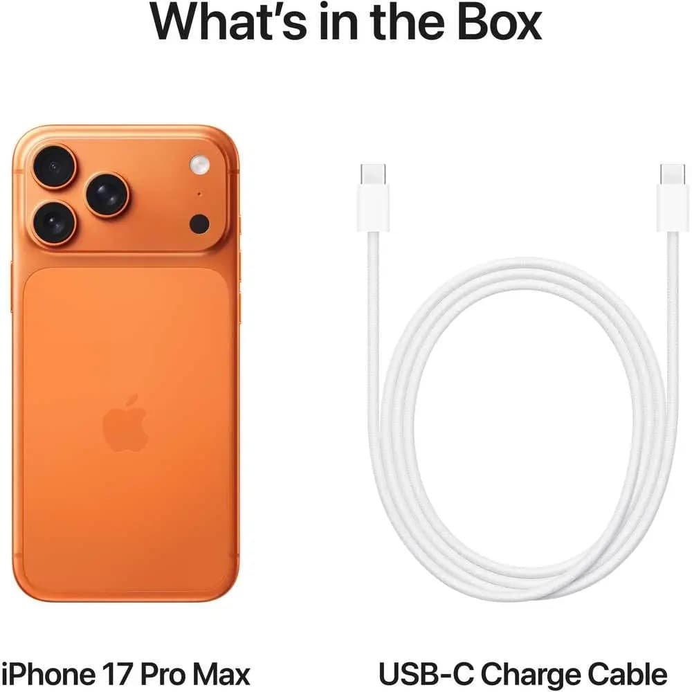 Apple iPhone 17 Pro Max, 6.9 Inch, 256GB, 12GB, Cosmic Orange, 2 eSim International Version - 6