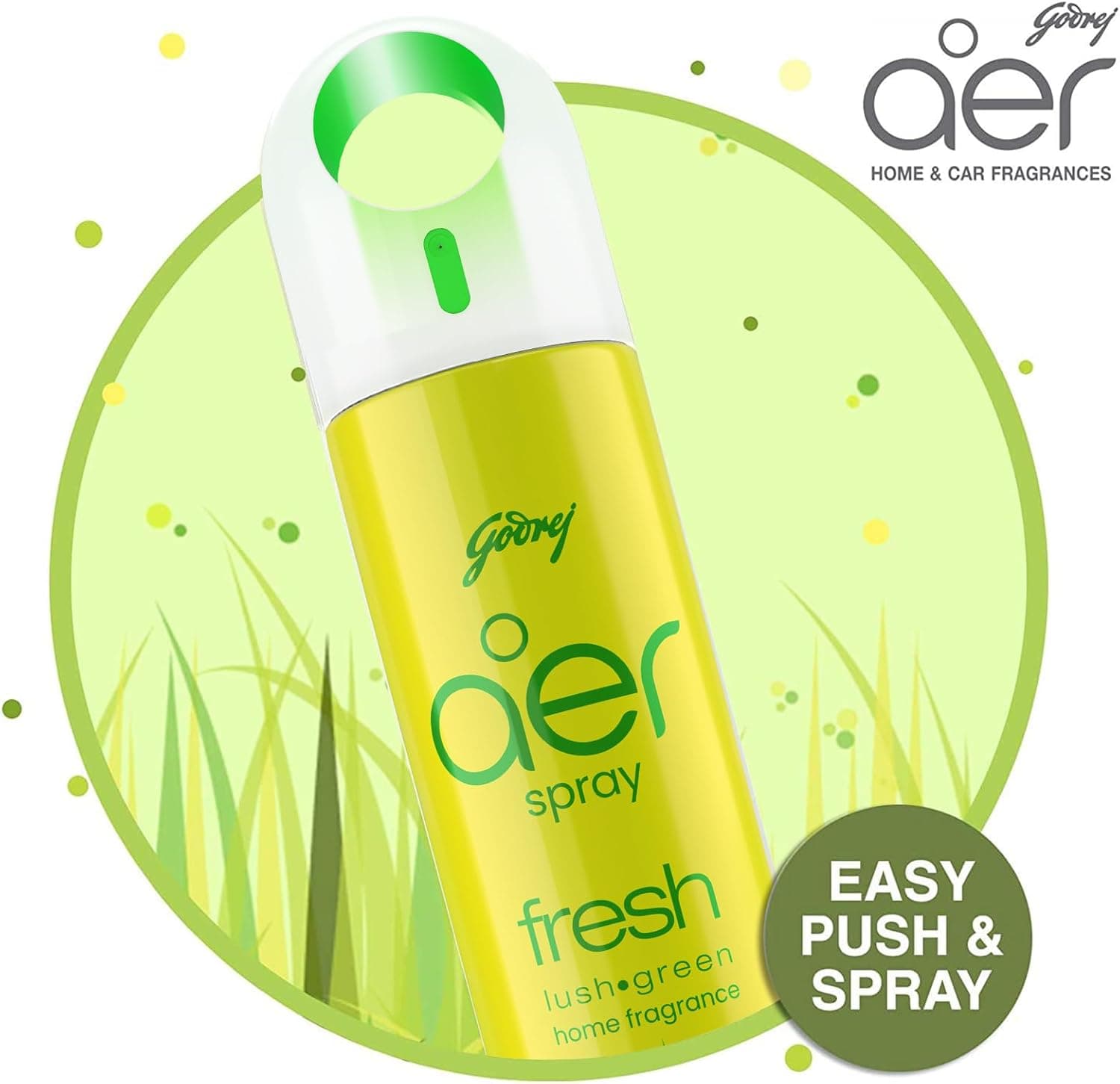 Godrej Aer Spray, Home And Office Air Freshener - Fresh Lush Green (300 Ml) - 4