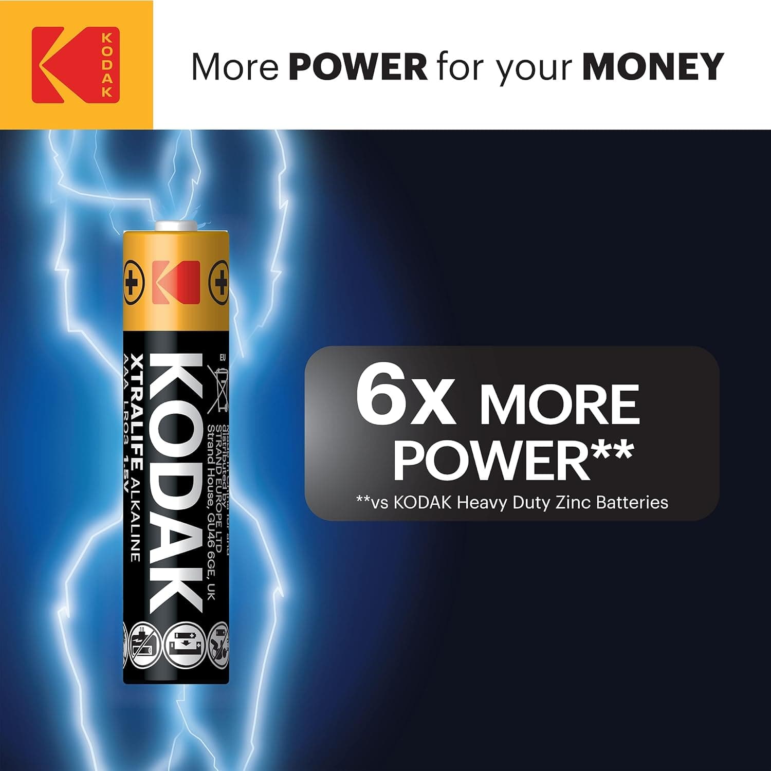 Kodak Xtralife Alkaline AAA Batteries - Value Pack (5+5) - 5
