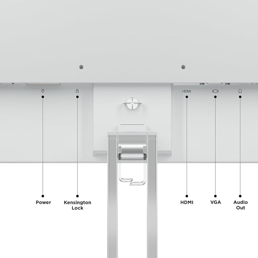 Lenovo L24i-4A 23.8 Inch IPS FullHD 100Hz Monitor With HDMI,VGA,HDMI, Metal Stand, Speakers, Phone holder -Cloud Grey - 4