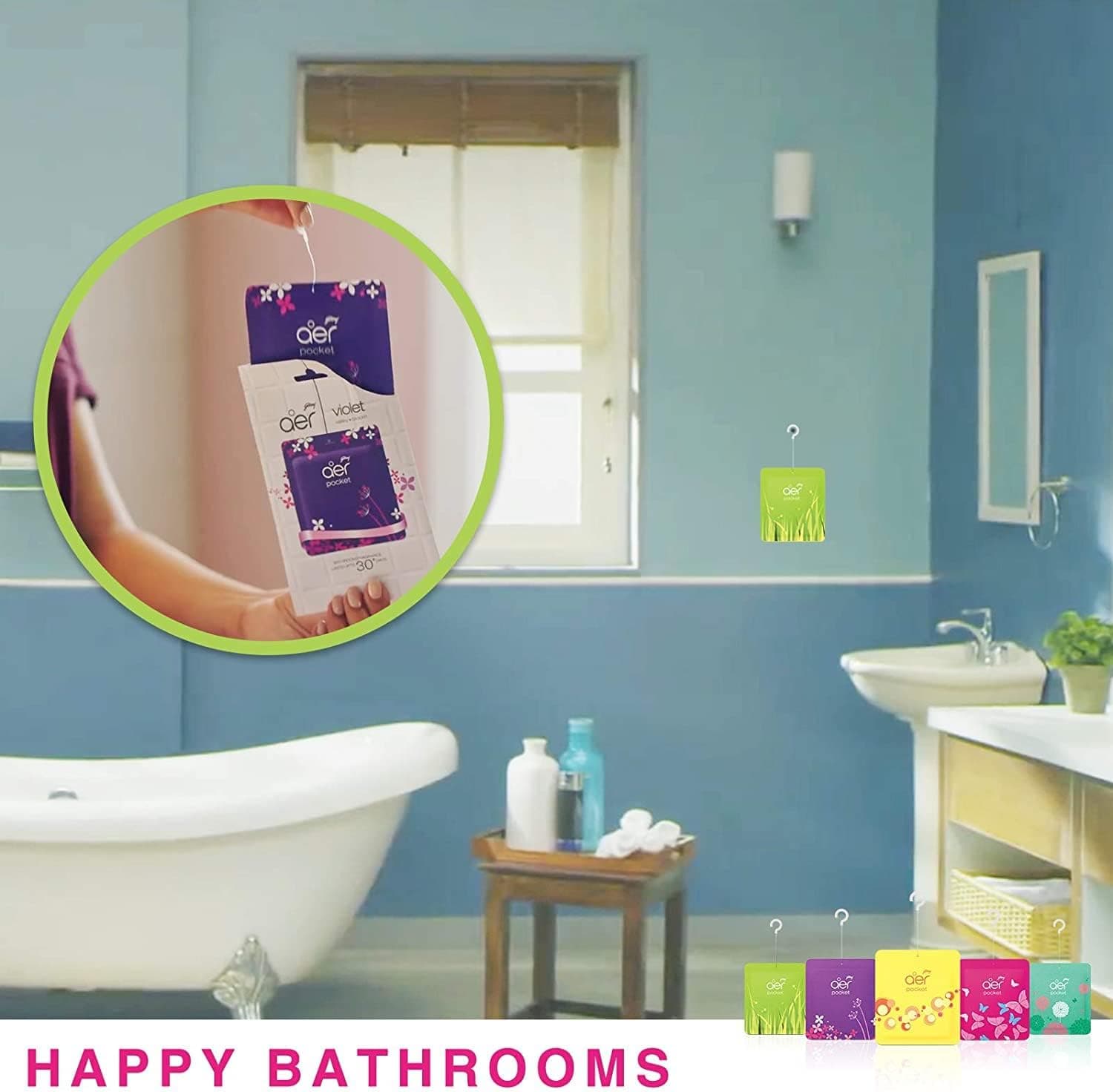 Godrej Aer Power Pocket Bathroom Fragrance - Floral Delight 10G - 5