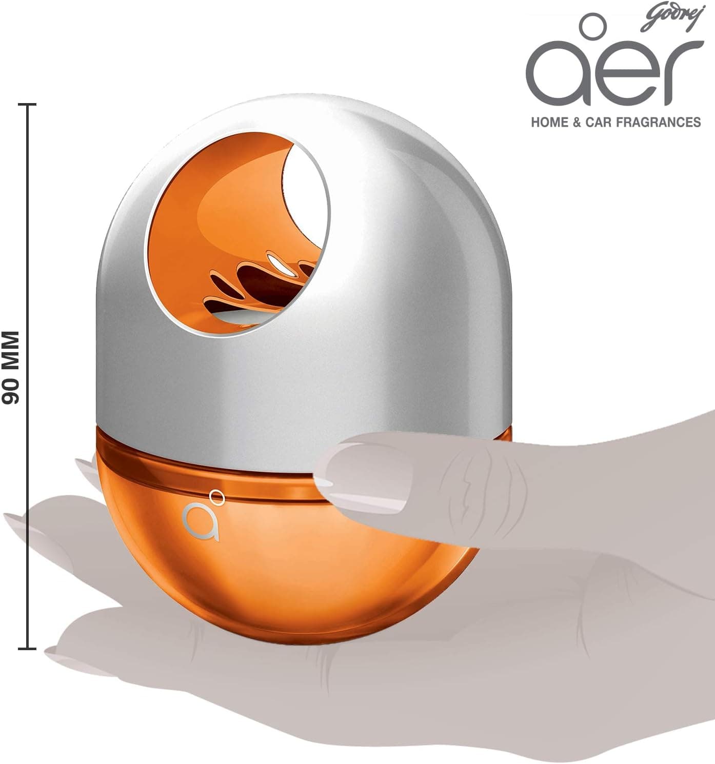 Godrej Aer Twist, Car Air Freshener Bright Tangy Delight 45G, Orange - 3