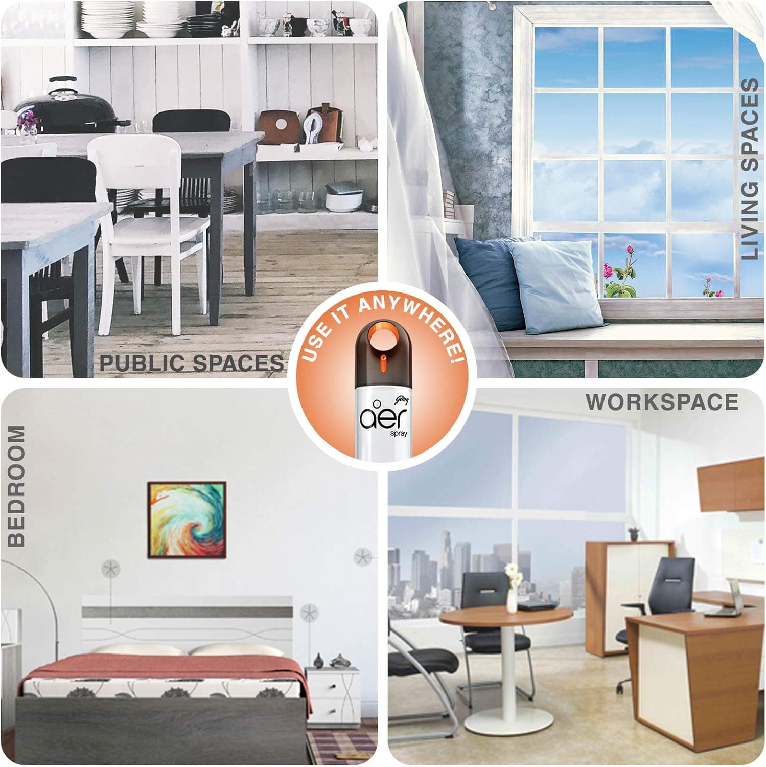 Godrej Aer Spray, Home & Office Air Freshener - Musk After Smoke (300 ml) - 4