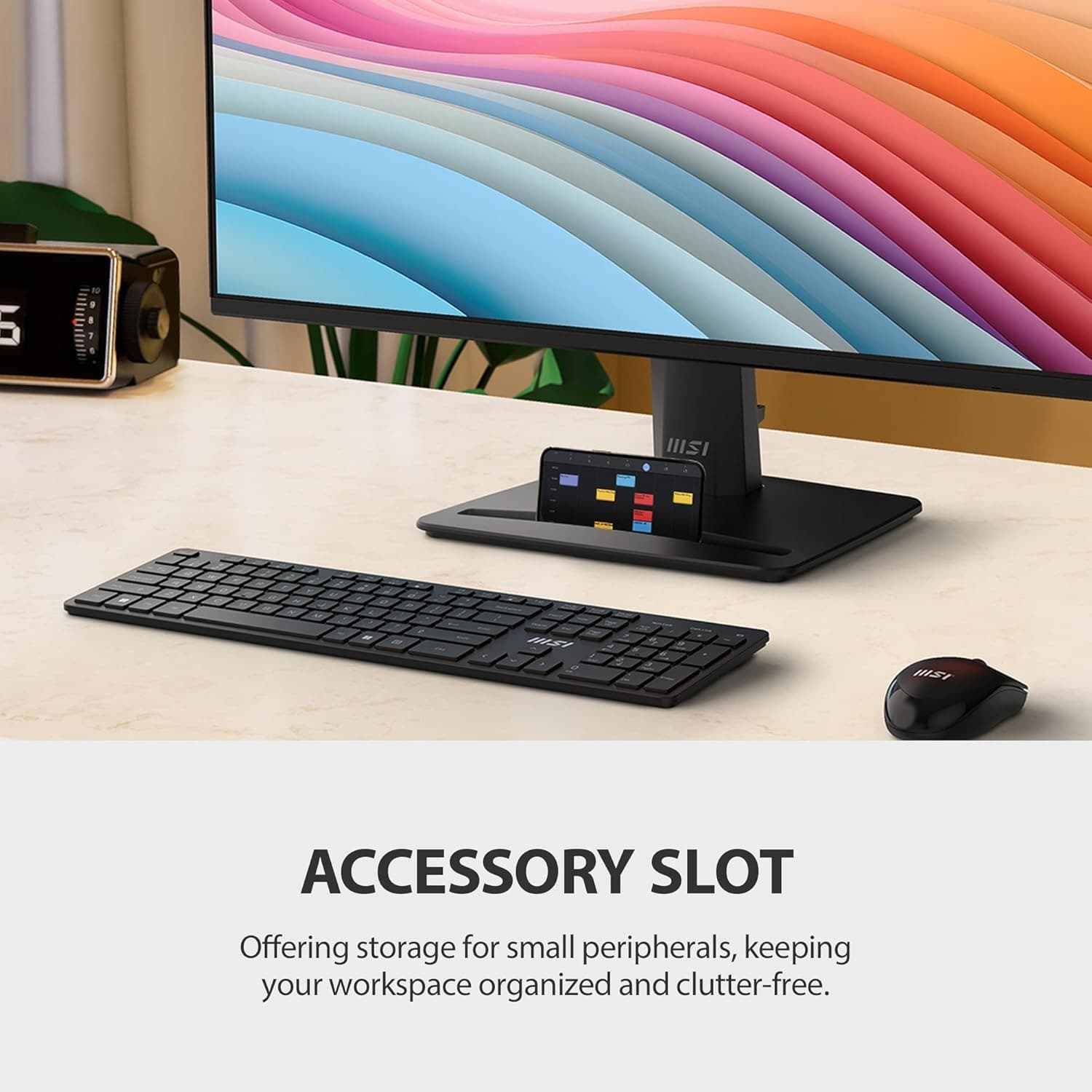 MSI PRO MP242A E2 24-inch IPS 1920 x 1080 (FHD) Gaming Office Monitor, 120Hz, Adaptive-Synch, HDR Ready, HDMI, VGA Port, Display Port,VESA Mountable, Tilt, Speaker, 4-Side Slim Bezel,1ms, Black - 4