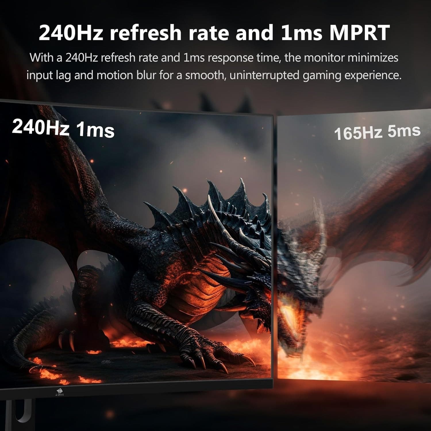 Z-EDGE 32-inch Curved Gaming Monitor - 16:9 Full HD 1920x1080, 240Hz High Refresh Rate, 1ms Ultra - Fast Response Time, Frameless, AMD FreeSync Premium - DisplayPort & HDMI Ports UG32P - 7