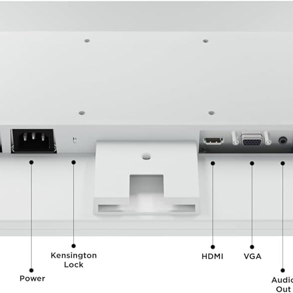 Lenovo L24i-4A 23.8 Inch IPS FullHD 100Hz Monitor With HDMI,VGA,HDMI, Metal Stand, Speakers, Phone holder -Cloud Grey - 9