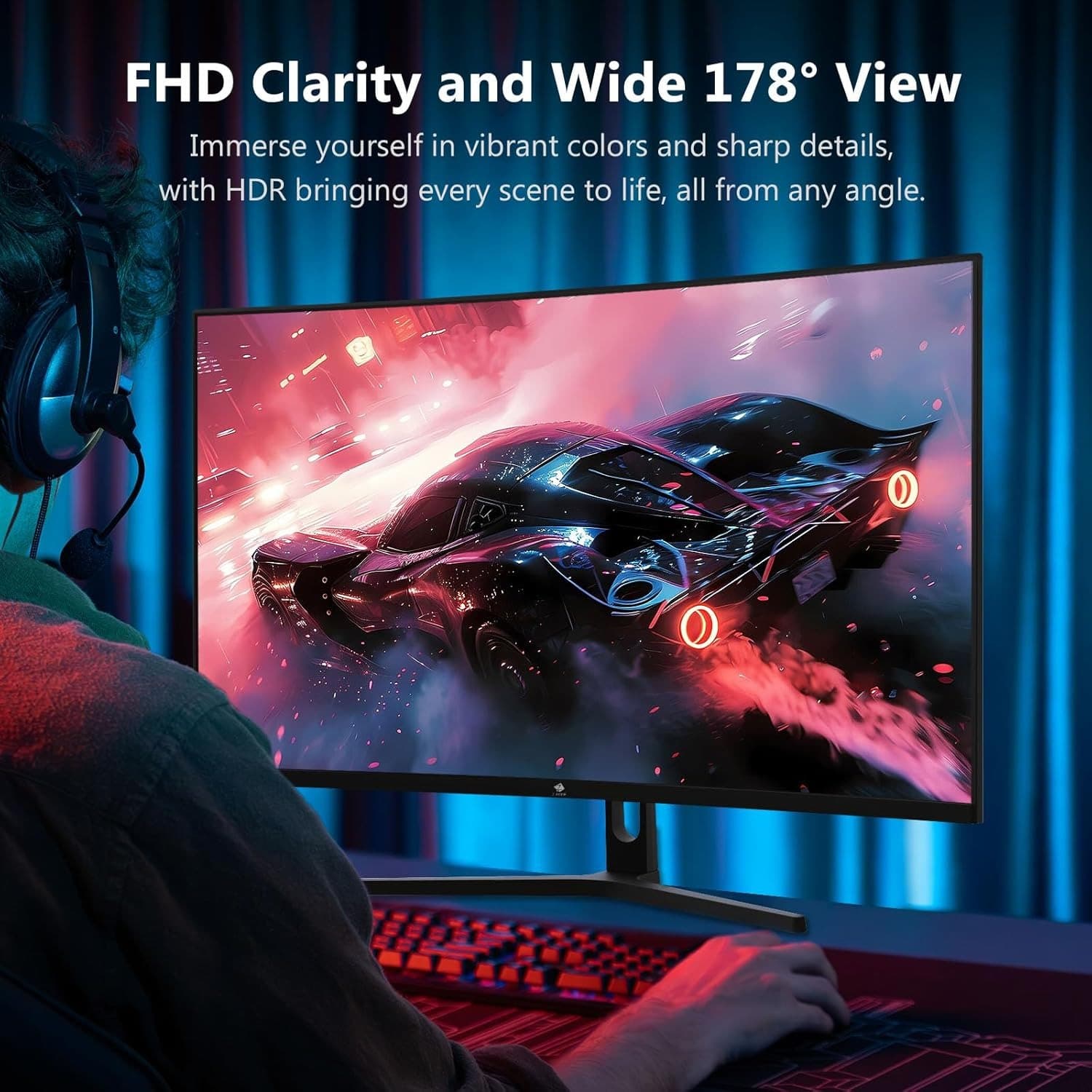 Z-EDGE 32-inch Curved Gaming Monitor - 16:9 Full HD 1920x1080, 240Hz High Refresh Rate, 1ms Ultra - Fast Response Time, Frameless, AMD FreeSync Premium - DisplayPort & HDMI Ports UG32P - 6