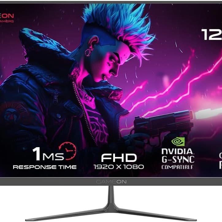 GAMEON GOES22FHD120IPS 22-Inch Full HD Monitor, 120Hz, 0.5ms, IPS Panel, HDMI 2.1, FreeSync, NVIDIA G-Sync Compatible, PS5 Supported,1920x1080 Resolution Ultra-Slim Design, Black - 1