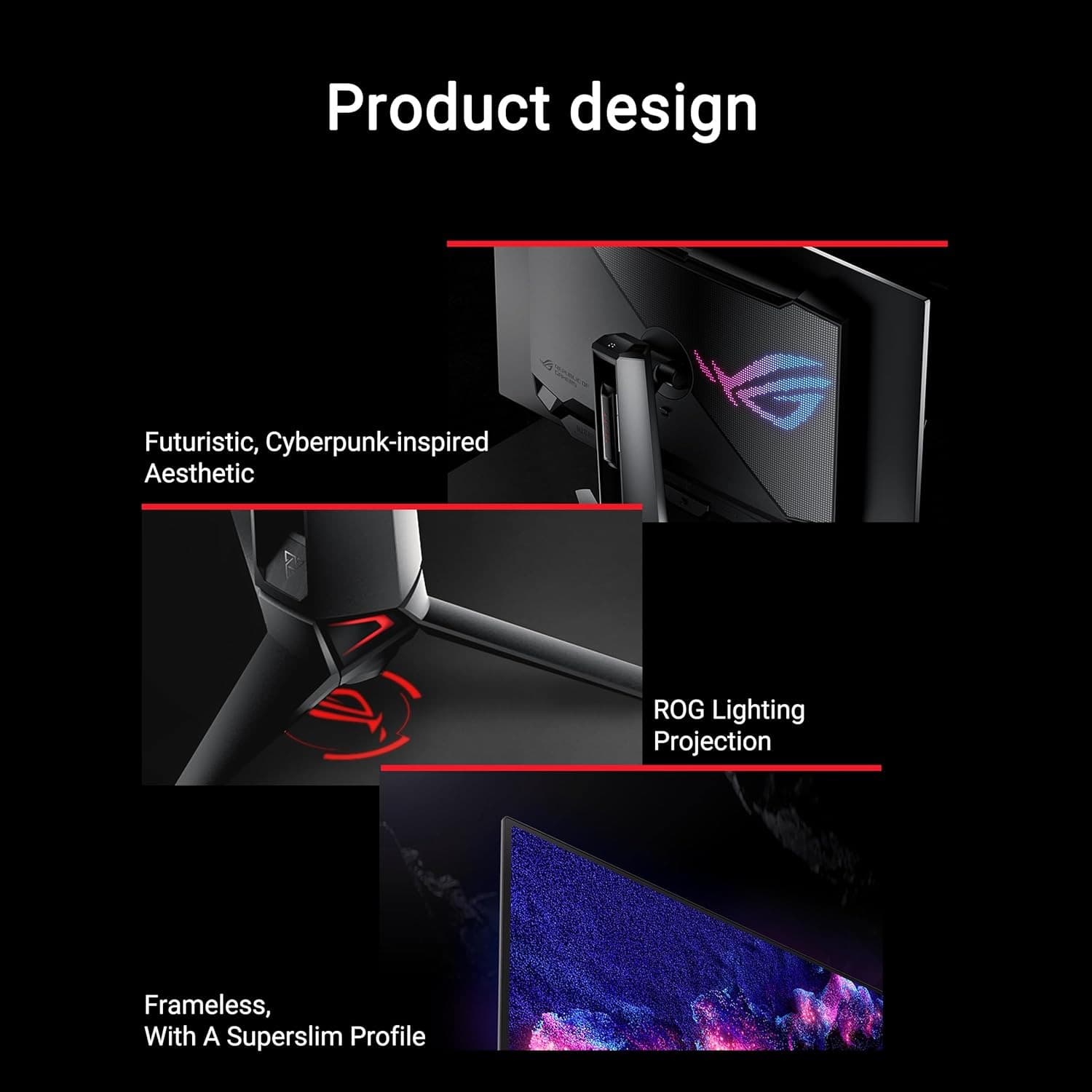 ASUS ROG Swift OLED PG32UCDM gaming monitor ― 31.5-inch 4K QD-OLED panel, 240Hz, 0.03ms (GTG), G-SYNC compatible, custom heatsink, graphene film, uniform brightness,99% DCI-P3, True 10-bit, 90W Type-C - 2