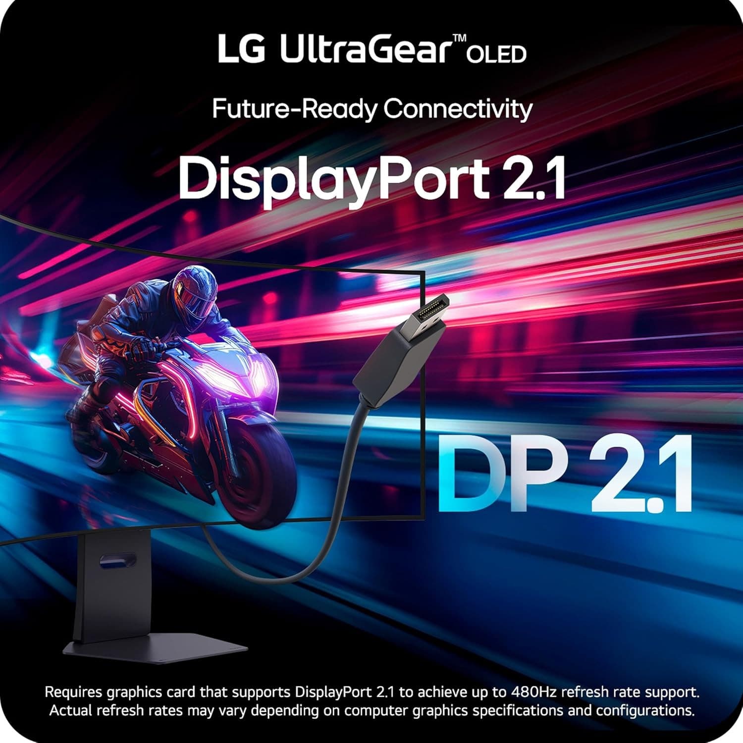 LG 45GX90SA-B UltraGear 45″ WQHD (3440×1440) Curved Smart OLED Gaming Monitor with webOS, 240 Hz, 0.03 ms, NVIDIA G-SYNC Compatible, DisplayHDR True Black 400, Headphone, USB-C - 7