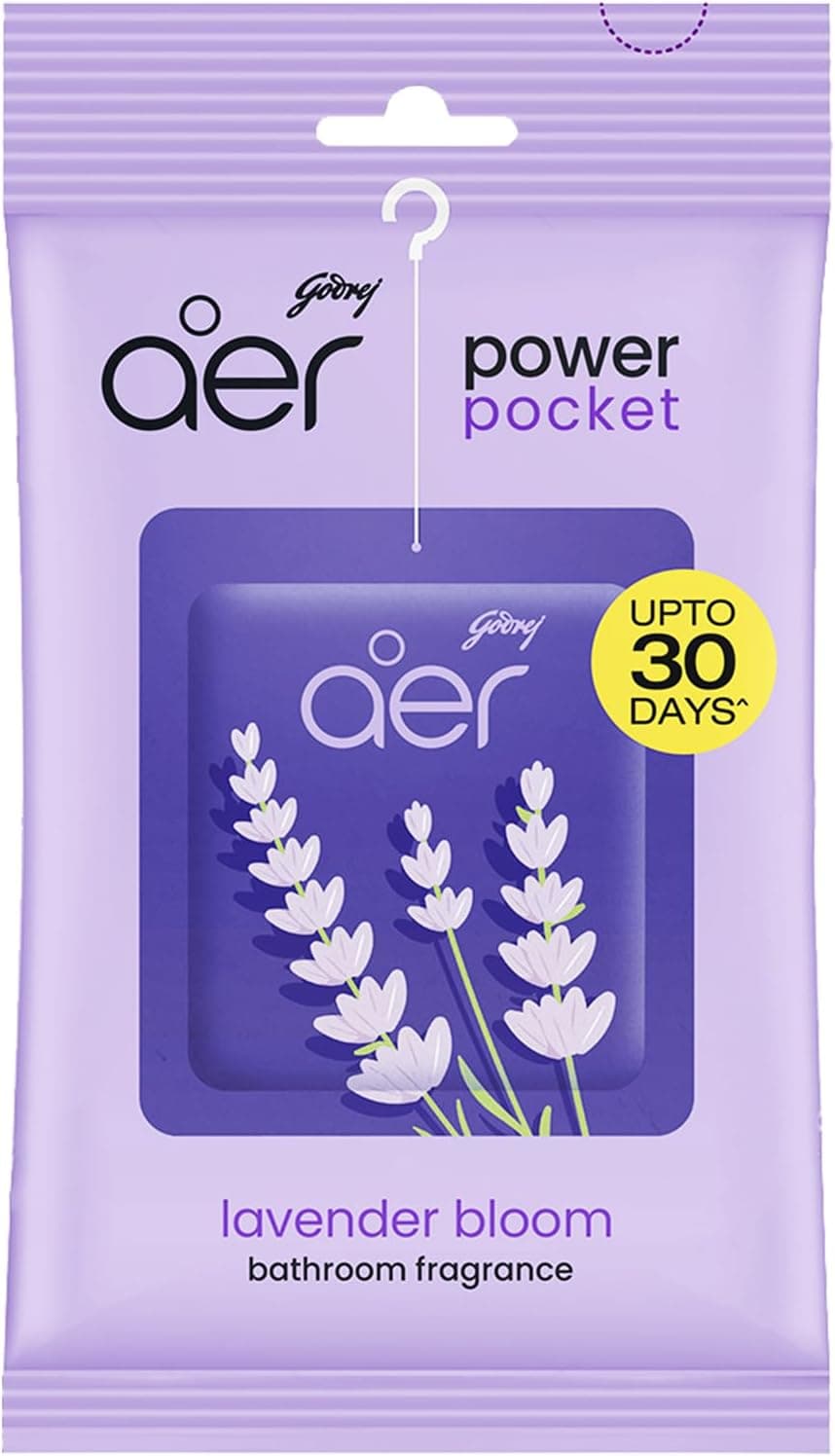 Godrej Aer Power Pocket Bathroom Fragrance -Lavender Bloom  10g - 2