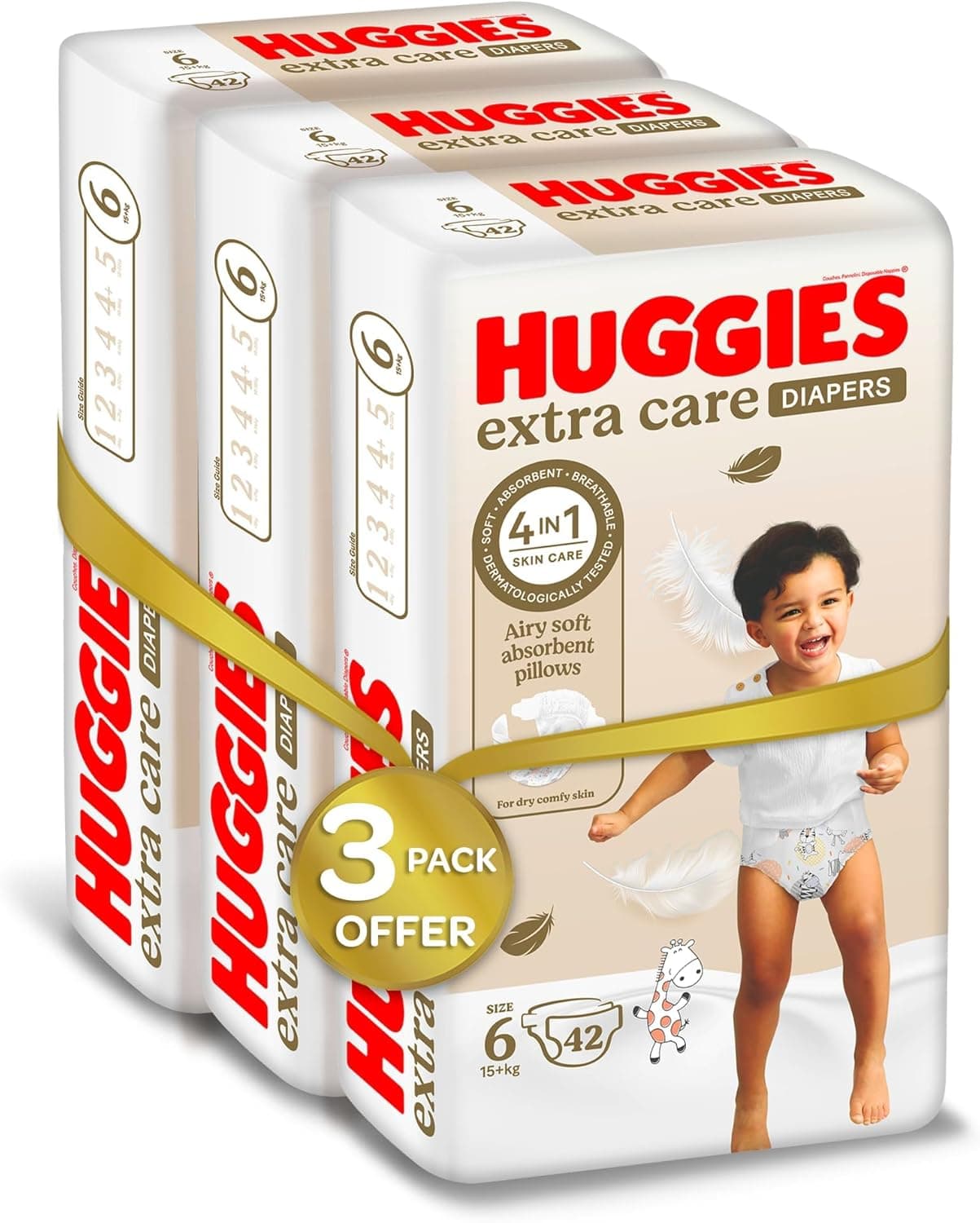 Huggies Extra Care, Size 6, 15+ kg, Super Mega Pack, 126 Diapers - 2