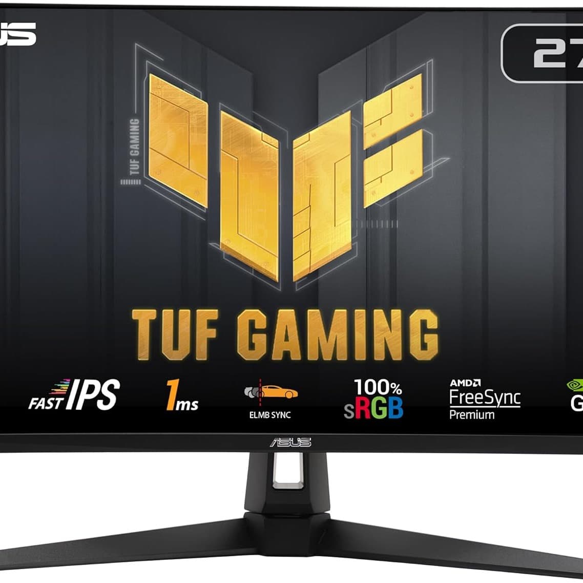 ASUS TUF Gaming VG279QM1A Gaming Monitor – 27-inch, Full HD(1920x1080), 280Hz(OC), Fast IPS, ELMB Sync, 1ms (GTG), Freesync Premium™, G-Sync compatible, Variable Overdrive, 100% sRGB, HDR - 1