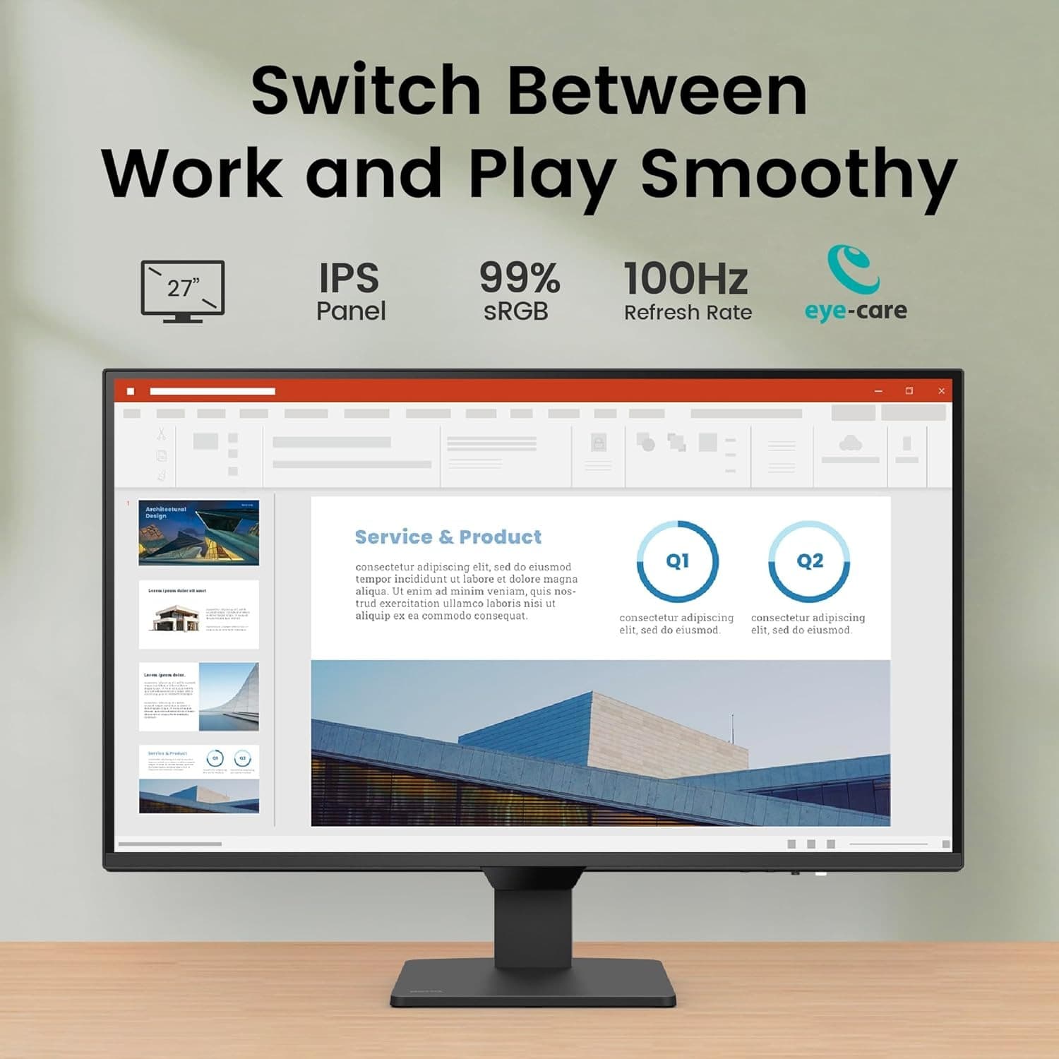 BenQ GW2790Q 27” 2K QHD 100Hz IPS Eye-Care Monitor, HDMI, DP, 2560×1440, Ultra Slim Bezel, Eyesafe, VESA MediaSync, Brightness Intelligence Tech (B.I. Gen2), Low Blue Light+, Eye-CareU [2025 LAUNCH]  - 6