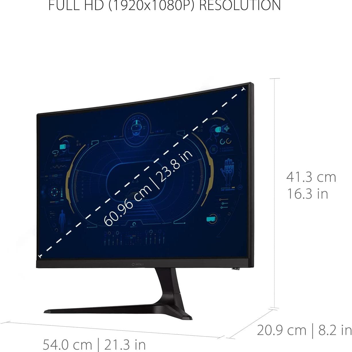 Viewsonic Omni VX2418C 24 Inch 1080p 1ms 165Hz Curved Gaming Monitor with AMD FreeSync Premium, Eye Care, HDMI and DisplayPort - 4