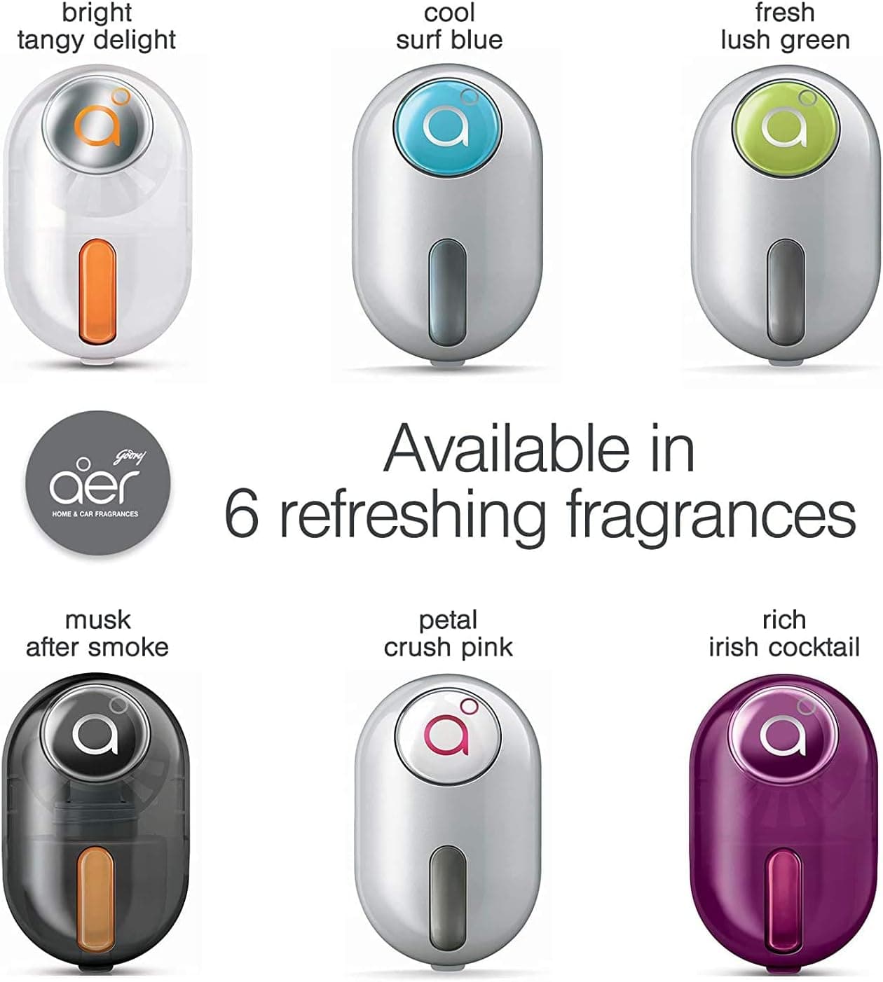 Godrej Aer Click, Car Vent Air Freshener Kit - Fresh Lush Green (10G) - 9