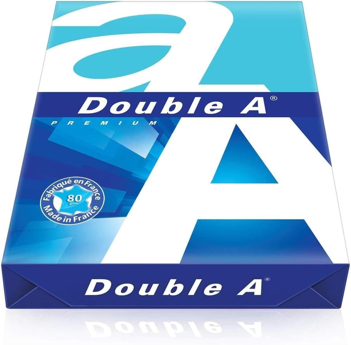 Double A - Printer Copy Paper, Size A4, GSM 80, 500 Pages Ream - White - 5