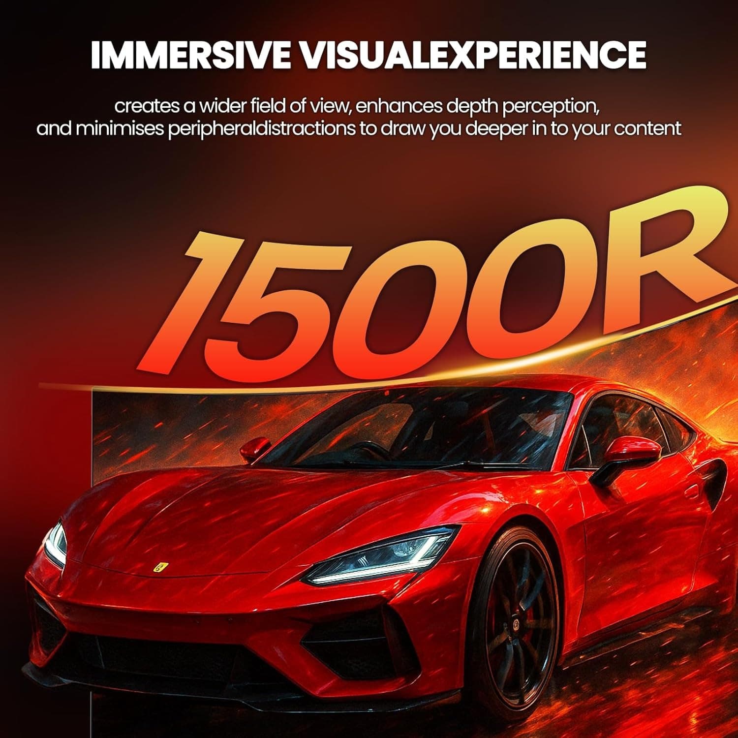 Gawfolk 32 Inch Gaming Monitor UHD 160Hz Curved 1500R Computer Monitor 4K 3840x2160 Display Screen 1ms(GTG) 320cd/m² 120% sRGB RGB Backlight FreeSync For eSports gamers (Built-in Speakers) - 5