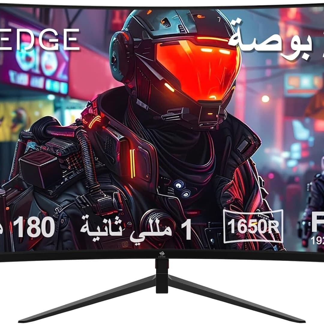 Z-EDGE 24-inch Curved Gaming Monitor - 16:9 Full HD 1920x1080, 165Hz Refresh Rate, 1ms Response Time, Frameless LED Display, AMD FreeSync Premium - DisplayPort & HDMI Ports UG24 - 1