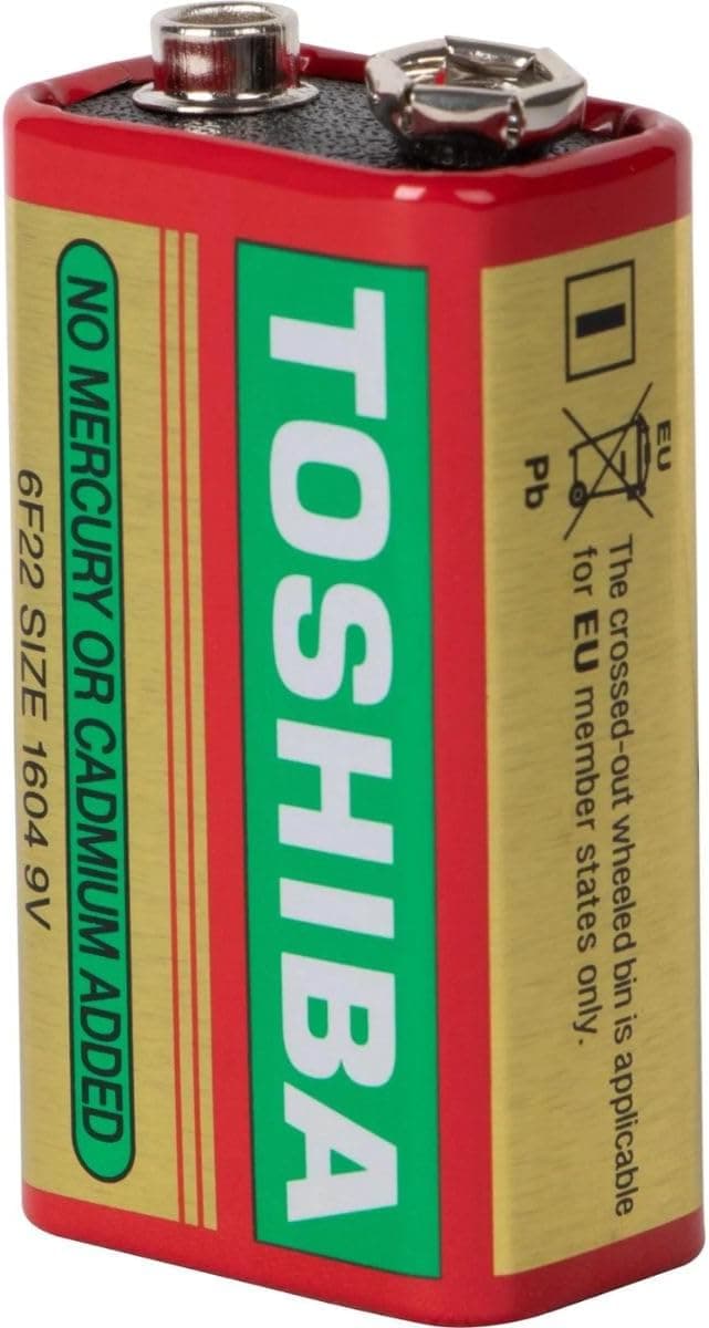 TOSHIBA Heavy Duty Zinc Carbon Battery – Ideal for Low Power Consumption Devices, 9V, Pack of 1 - 7
