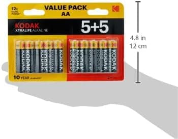 KODAK Blister Pack Pilas Alcalina Xtralife AA LR6 - Blister Pack of 5 + 5 - 9