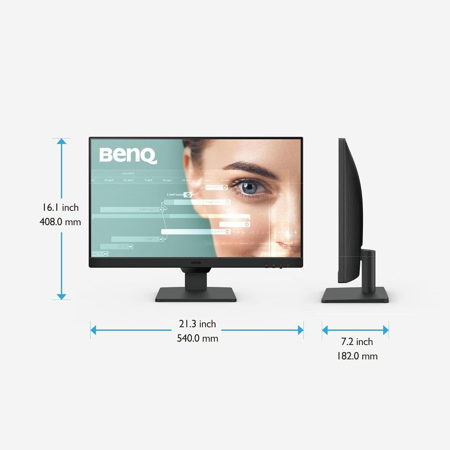 BenQ GW2790 100Hz Gaming Computer Monitor 27" FHD 1920x1080p | IPS | Eye-Care Tech | Low Blue Light | Anti-Glare | Adaptive Brightness | Built-in Speakers | DisplayPort | HDMI x 2 - 3