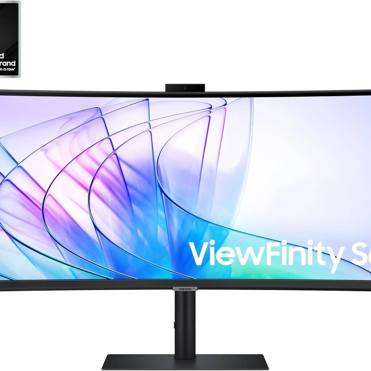 SAMSUNG 34” ViewFinity S65VC Series Ultrawide QHD Curved Monitor, Built-in FHD Camera, HDR10, 100Hz, 350 nit, USB- C, Adjustable Stand, Intelligent Eye Care, LS34C650VANXGO, Black - 7