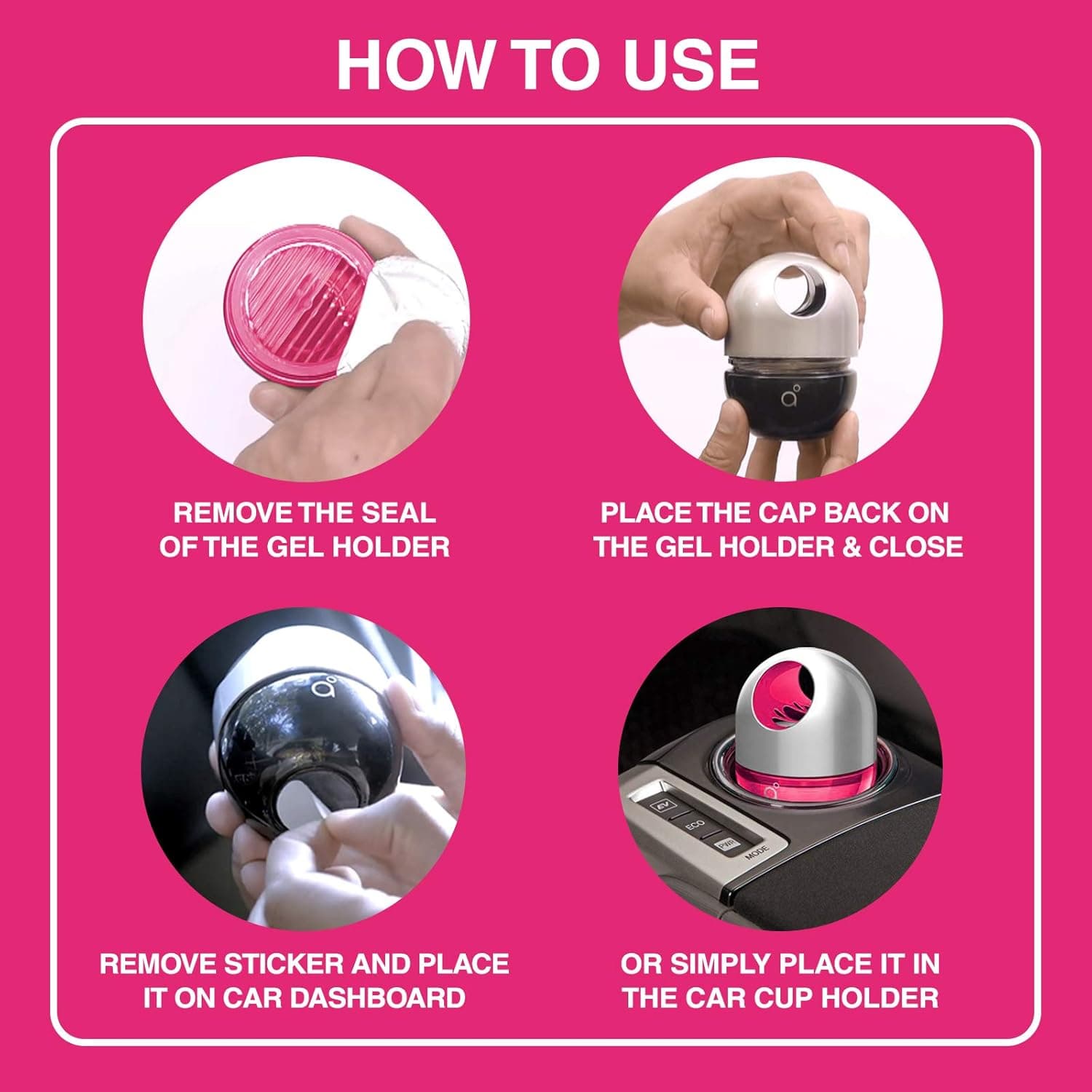 Godrej Aer Twist Car Air Freshener Petal Crush Pink 45G - 5