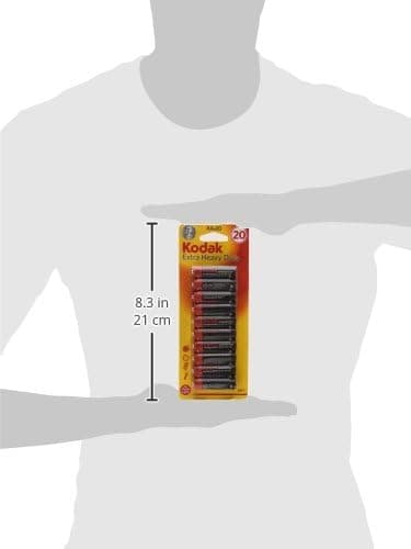 KODAK Super Heavy Duty | AA Batteries | Double A | Disposable Household | Carbon Zinc | 1.5V | 20 Blister Pack - 3
