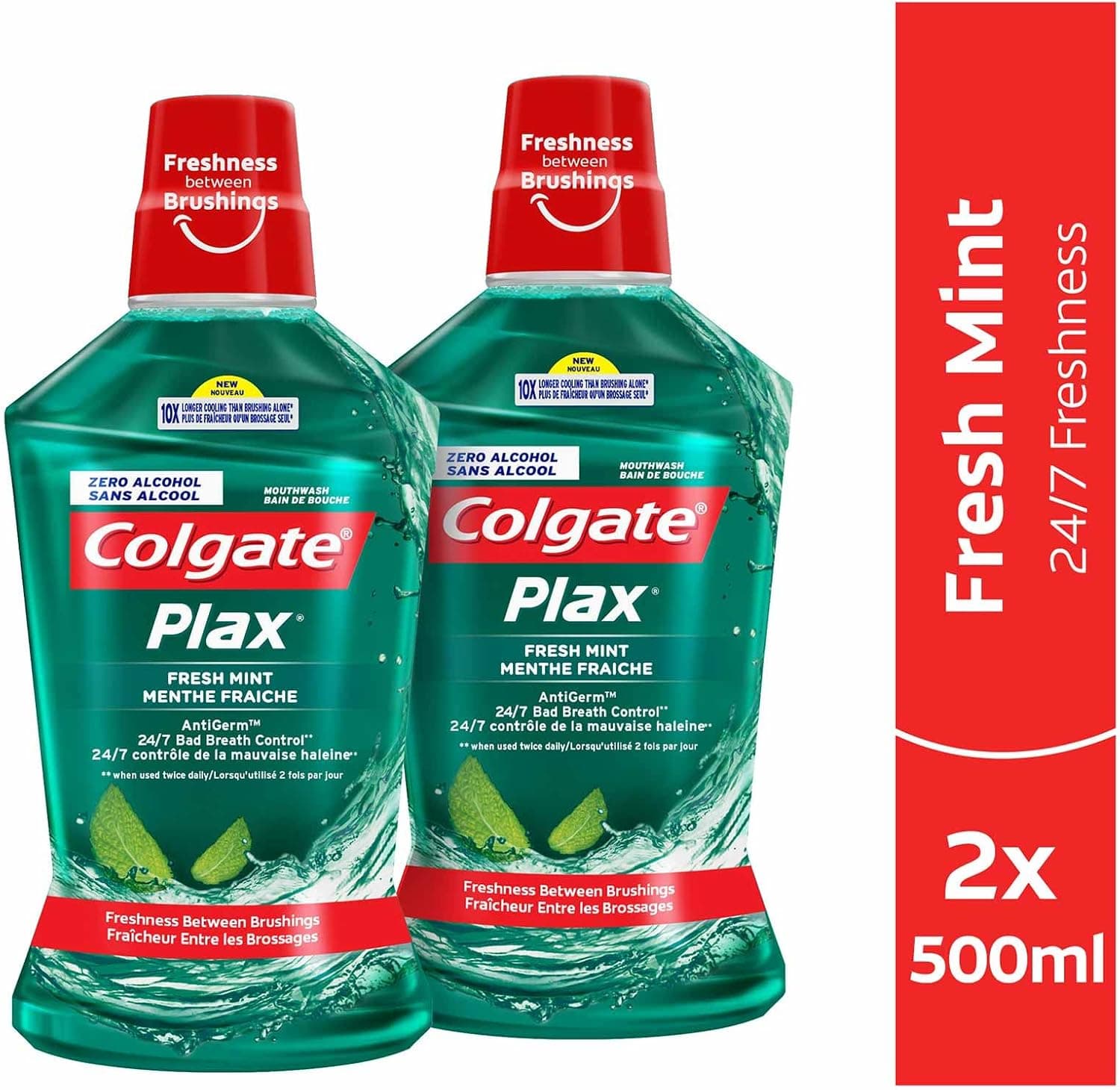 COLGATE PLAX FRESHMINT GREEN 2X500ML VPK - Image 2