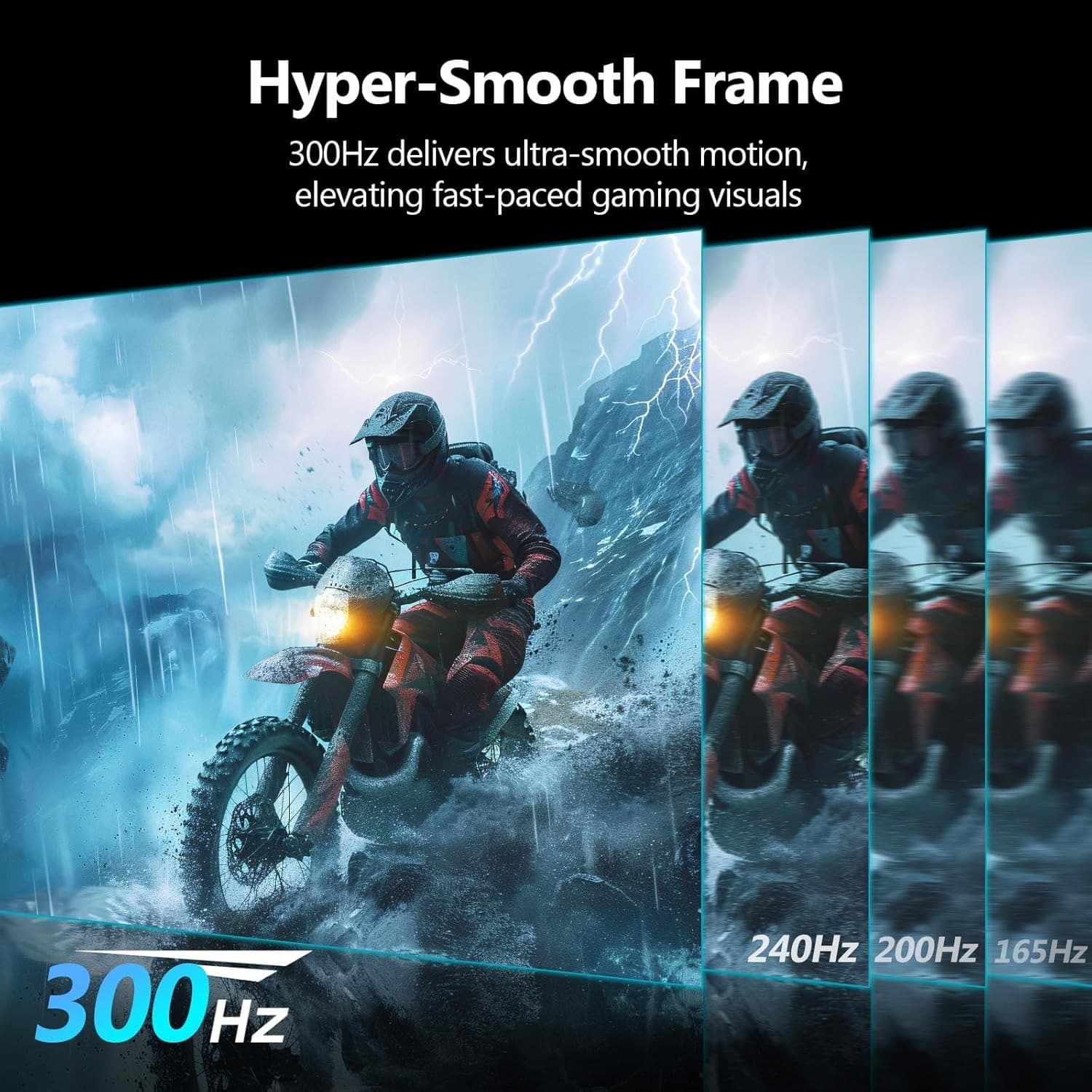 Z-Edge 27 inch Curved Gaming Monitor 300Hz, 1ms 16:9 FHD 1080P Frameless 1500R Curved Monitor, UG27S White, Freesync Eye Care, 2×Display Port, 2×HDMI - 7