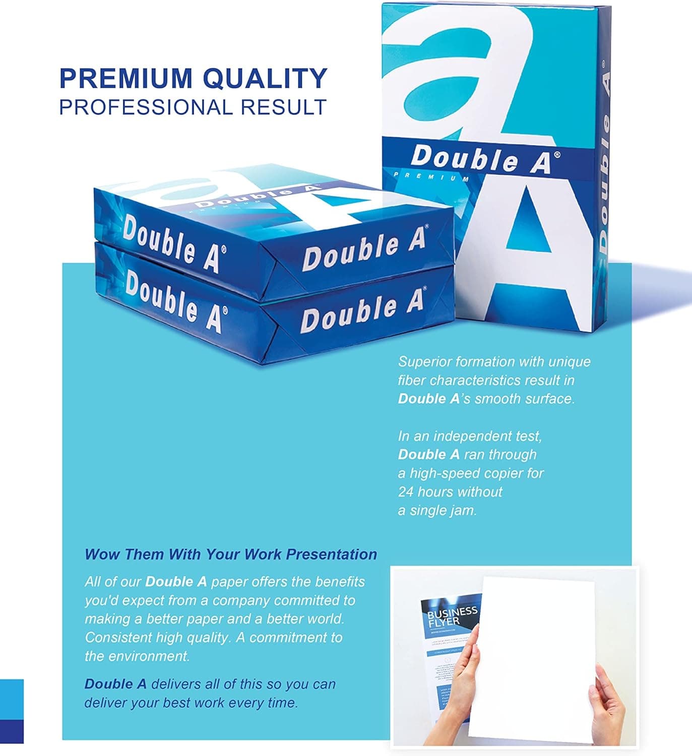 Double A 80 gsm A4 Copy Paper 500 Sheets (Pack of 5) - 3